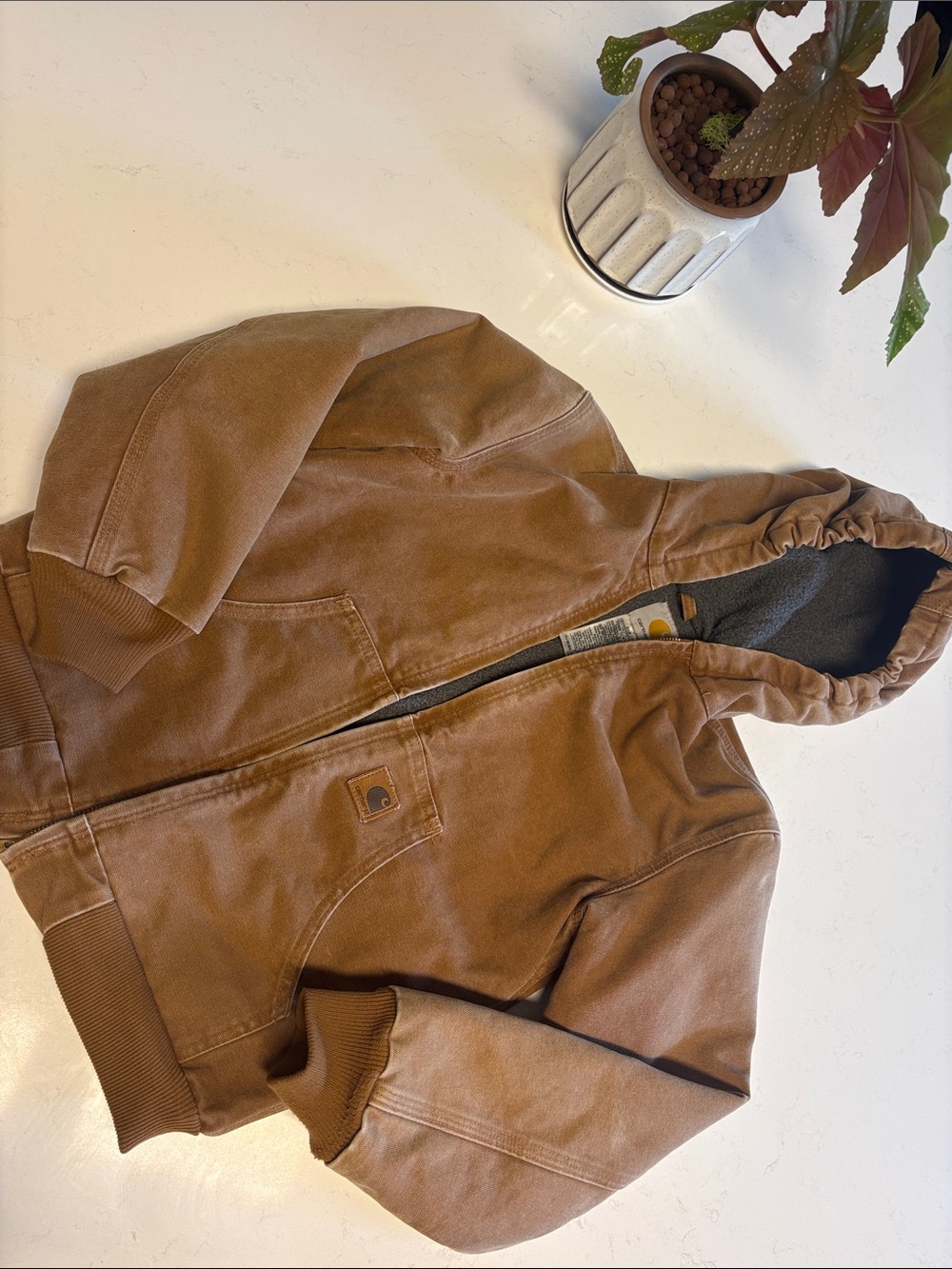 Carhartt Brown Hooded Duck Jacket